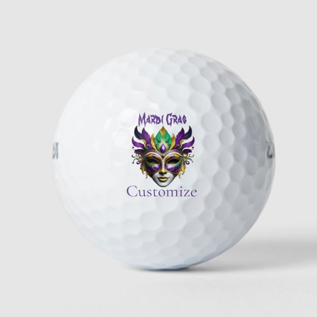 Mardi Gras Mask Thunder_Cove Golfball (Vorderseite)