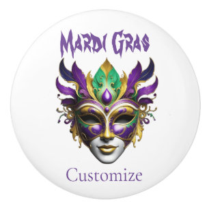 Mardi Gras Mask Thunder_Cove Keramikknauf