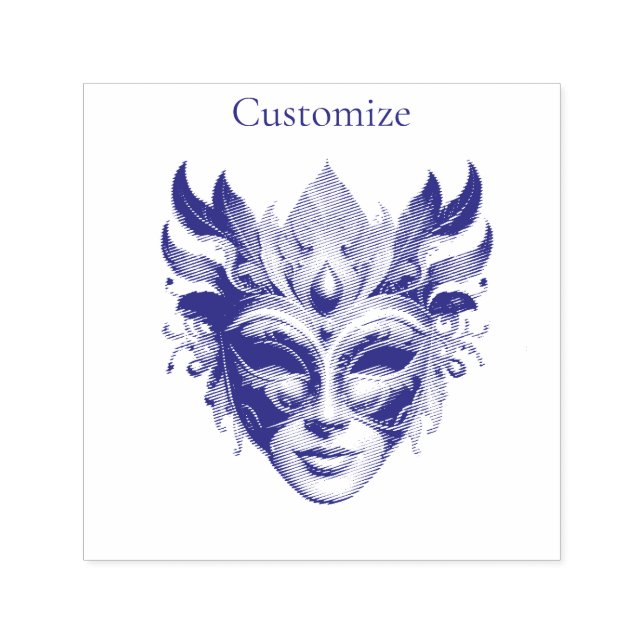 Mardi Gras Mask Thunder_Cove Permastempel (Design)