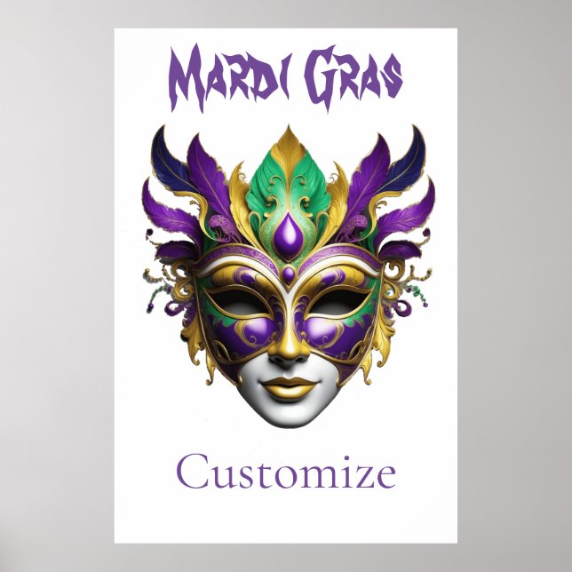 Mardi Gras Mask Thunder_Cove Poster (Vorne)