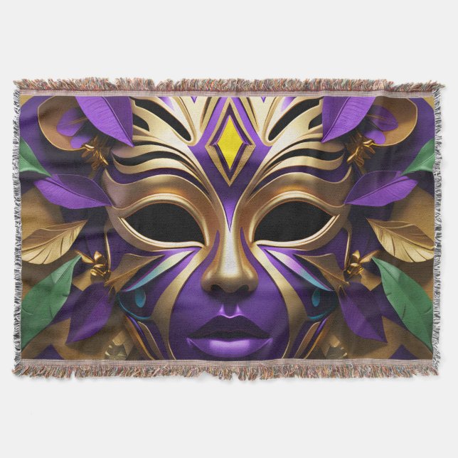 Mardi Gras Maske 1 Karneval Spirit Decke (Vorderseite)
