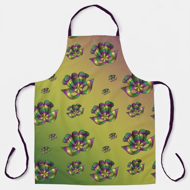 Mardi Gras Maske All-over Print-Schürze Schürze (Vorderseite)