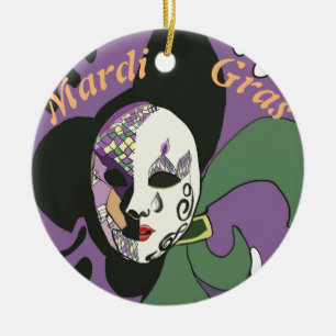 Mardi Gras maske Cake Keramik Ornament