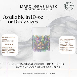Mardi Gras Maske Frostglas Tasse