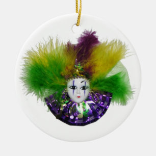 Mardi Gras Maske Lila Keramikornament