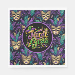 Mardi Gras Maske Serviette