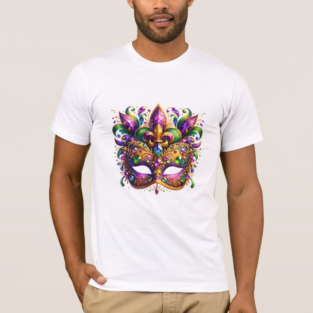 Mardi Gras Maske  T-Shirt (Vorderseite)