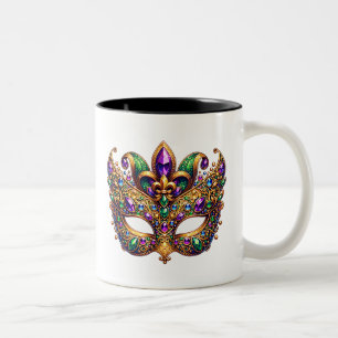 Mardi Gras Maske Zweifarbige Tasse