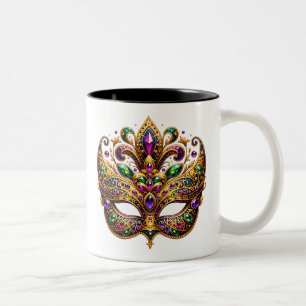 Mardi Gras Maske Zweifarbige Tasse