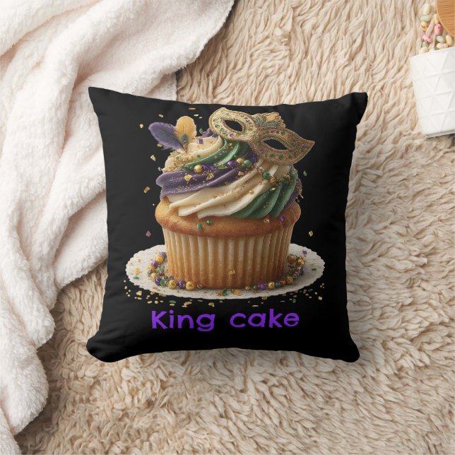 Mardi Gras Masked Cupcake Celebration Kissen (Decke)