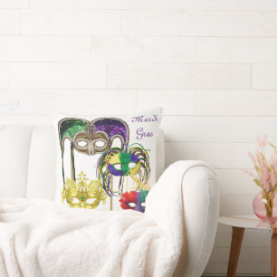 Mardi Gras Masken 1 Kissen