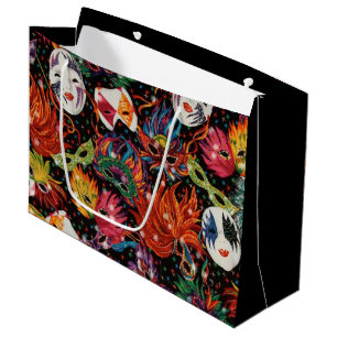 Mardi Gras Masken 2 Große Geschenktüte