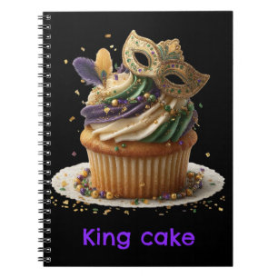 Mardi Gras Masken-Cupcake-Feier Notizblock