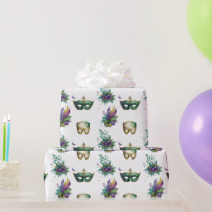Mardi-Gras-Masken Geschenkpapier