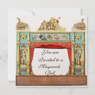 MARDI GRAS MASKENBALL THEATER MASKEN Champagner Einladung