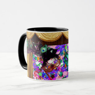 MARDI GRAS MASKENBALLMASKE Farbenfrohe Konfetti Tasse