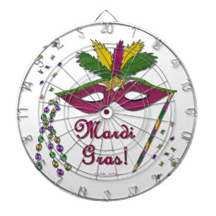 Mardi Gras Maskenfederperlen Dartscheibe
