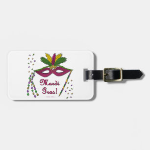 Mardi Gras Maskenfederperlen Gepäckanhänger