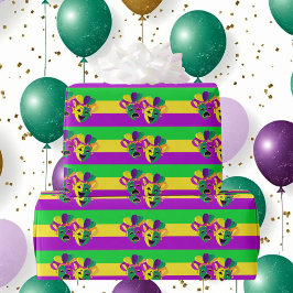 Mardi Gras maskiert Comedy Tragedy Wrapping Paper Geschenkpapier