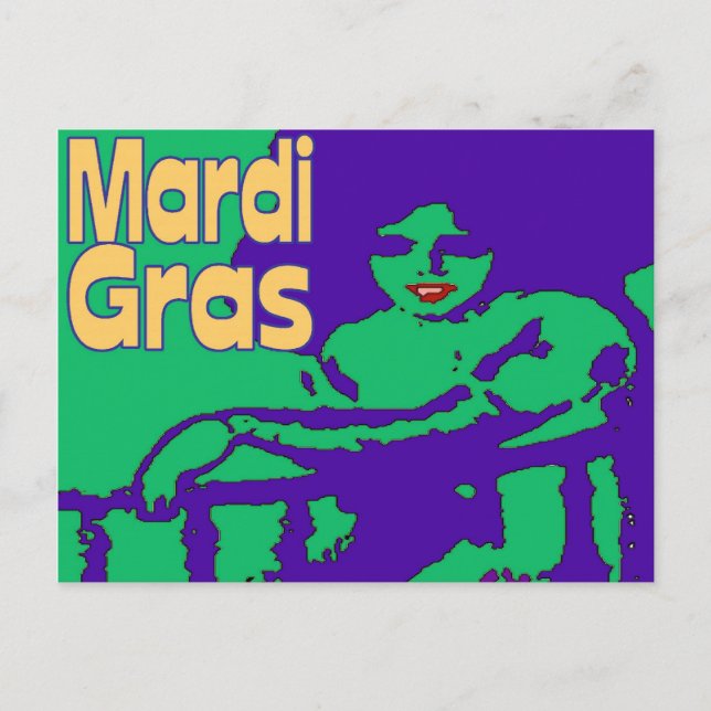 Mardi Gras Masking Postkarte (Vorderseite)