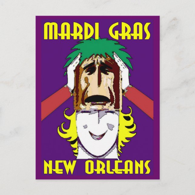 Mardi Gras Masking Postkarte (Vorderseite)