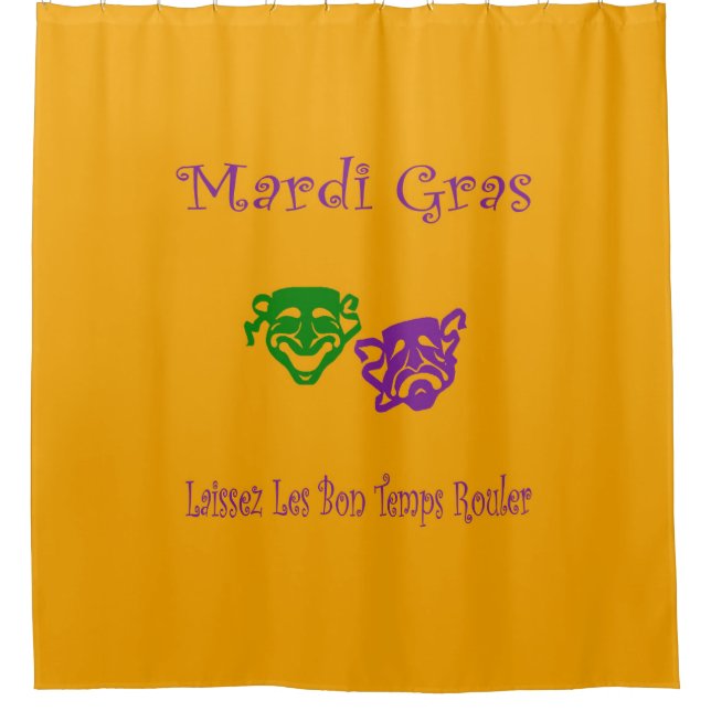 Mardi Gras Masks Rouler Duschvorhang (Vorderseite)