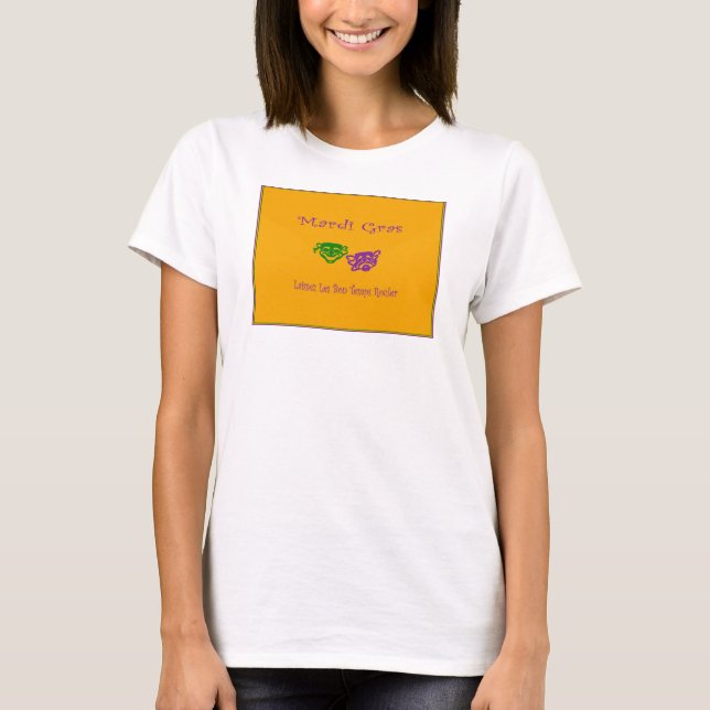 Mardi Gras Masks Rouler T-Shirt (Vorderseite)
