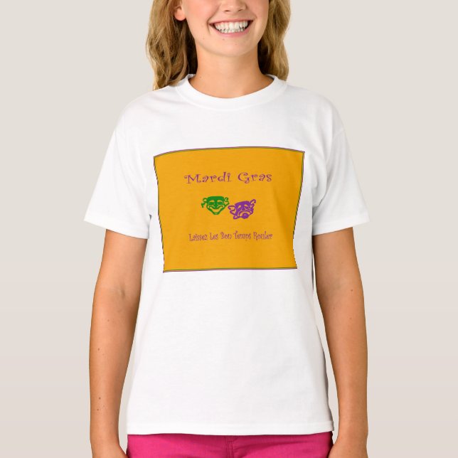 Mardi Gras Masks Rouler T-Shirt (Vorderseite)