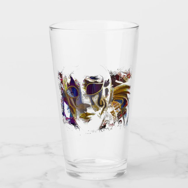 Mardi Gras Masque Glas (Vorderseite)