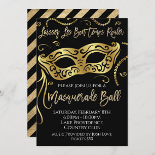 Mardi Gras Masquerade Ball Einladung
