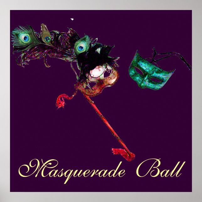 MARDI GRAS MASQUERADE BALL , Lila Poster (Vorne)
