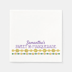 Mardi Gras Masquerade Carnival Serviette