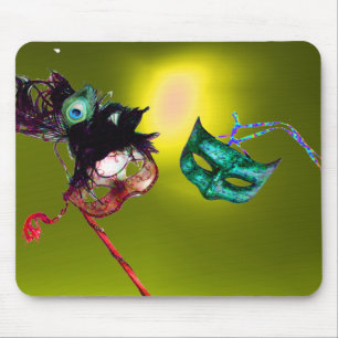 MARDI GRAS MASQUERADE gelb Mousepad