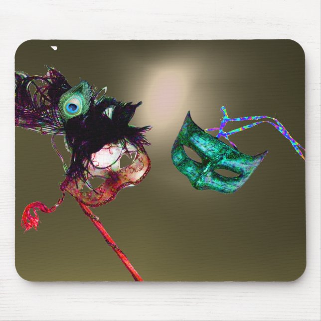 MARDI GRAS MASQUERADE grau Mousepad (Vorne)