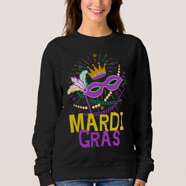 Mardi Gras Masquerade Mardi Parade Costume Mens &  Sweatshirt (Vorderseite)