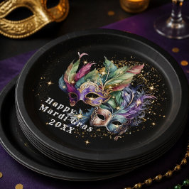 Mardi Gras Masquerade Mask Pappteller