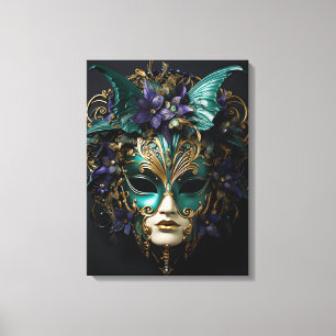 Mardi Gras Masquerade Maske Cosplay Design Leinwanddruck