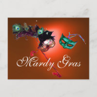 MARDI GRAS MASQUERADE MASKS Jugenorange