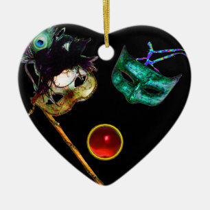 MARDI GRAS MASQUERADE PARTY, Gem Stones Keramikornament