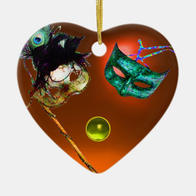 MARDI GRAS MASQUERADE PARTY, Gem Stones Keramikornament (Vorne)