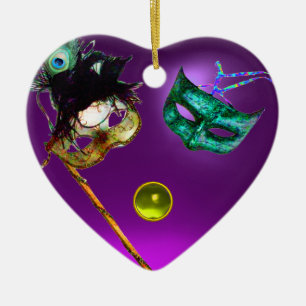 MARDI GRAS MASQUERADE PARTY, Gem Stones Keramikornament