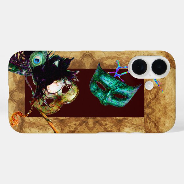 MARDI GRAS MASQUERADE Perchment Case-Mate iPhone Hülle (Rückseite (Horizontal))