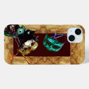 MARDI GRAS MASQUERADE Perchment iPhone 15 Mini Hülle