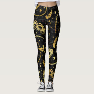 Mardi Gras Masquerade Pop Mode Leggings