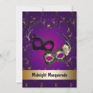 Mardi Gras Masquerade Prom Einladung