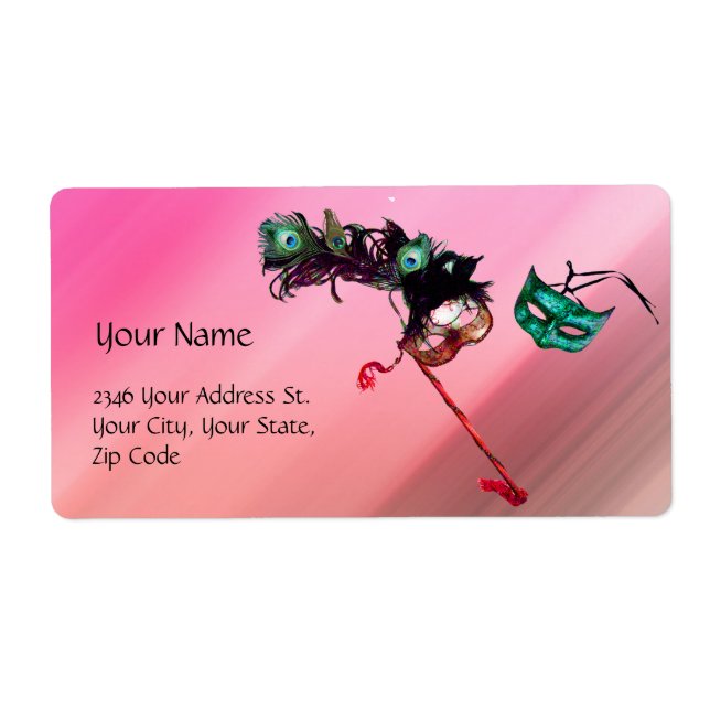 MARDI GRAS MASQUERADE rosa fuchsienblaue schwarze  (Vorne)