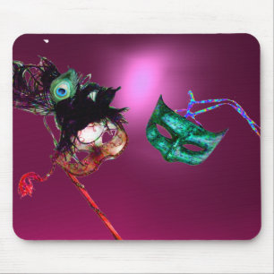 MARDI GRAS MASQUERADE rosa Mousepad