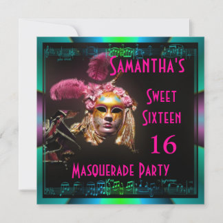 Mardi Gras masquerade sechzehn Party Einladung