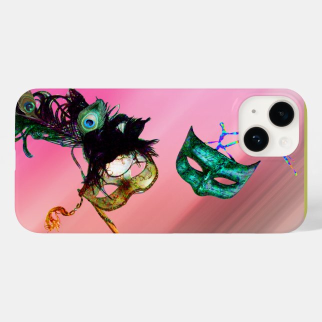 MARDI GRAS MASQUERADE Seide Case-Mate iPhone Hülle (Rückseite (Horizontal))
