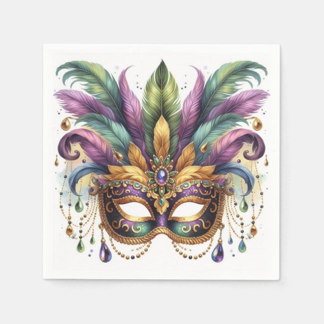 Mardi Gras Masquerade Serviette (Vorderseite)